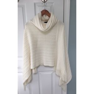 BCBGMaxAzria Cream Poncho Sweater